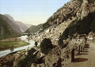 On the road from Laatefos to Odde, Latefoss to Odda, Hardangerfjord, Norway, View from 1885,