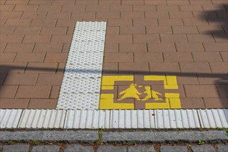 Blind markings at a road crossing, Bavaria, Germany, Europe