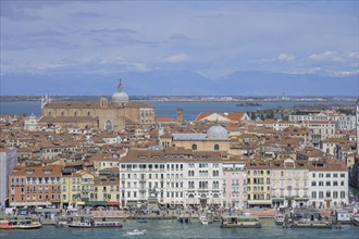 View from the tower of the San Giorgio Maggiore church to the Basilica dei Santi Giovanni e Paolo,