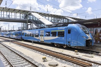 Siemens Mireo regional train of GoAhead at the main station in Ulm, Germany, Europe