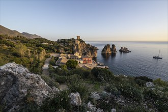 Tonnara di Scopello, historic tuna fishing site in the picturesque rocky bay of Scopello, Sicily,