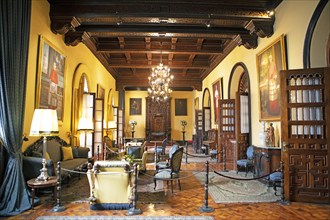 Palace of the Archbishop or Palacio Arzobispal, interior view, Lima, Peru, South America