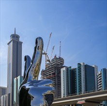 Dubai, Downtown skyscrapers and Sheik Zayed Road, United Arab Emirates, Middle East, Asia