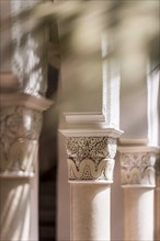 Columns in Riad, Column, traditional, decorated, ornament, decoration, art, construction, building,