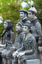 Sculpture of a school class from the sixties, history, education, education, baby boomers, pupils,