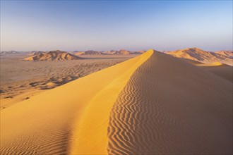 Sand dunes in the Rub Al Khali desert, the world's largest sand desert, Empty Quarter, Oman, Asia