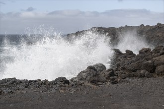 Surf, Los Hervideros, Lanzarote, Canary Islands, Spain, Europe