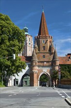 Europe, Germany, Bavaria, Ingolstadt, Kreuztor, built in 1385, part of the city fortifications, in