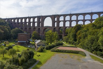 Göltzschtal Bridge, considered the largest brick bridge in the world, Netzschkau, Saxony, Germany,