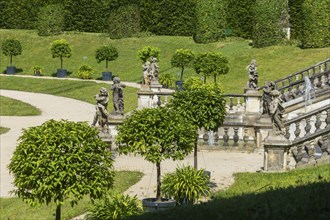 The Grosssedlitz Baroque Garden with the Friedrich Palace is located on a hill on the left bank of