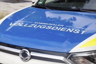 Close-up of the vehicle of the municipal enforcement service of a Rhineland-Palatinate municipality