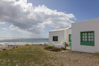 House on the beach of Playa Honda, Lanzarote, Canary Islands, Spain, Europe