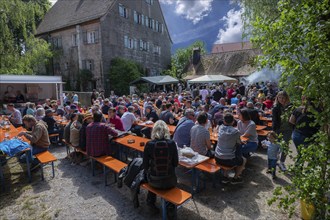 Baking oven festival in a village in Middle Franconia, Bavaria, Germany, Europe