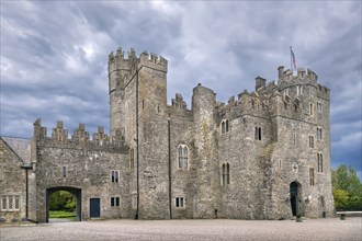 Kilkea Castle is a medieval stronghold near the village of Kilkea, Ireland, Europe