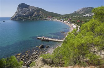 The bay of Novy Svet village, Crimea. Sunny summer day