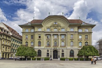 Building of the National Bank of Switzerland on Bundesplatz square, Bern