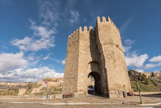 Toledo medieval bridge and cityscape, Spain, Europe