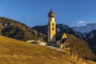 Evening atmosphere at St Valentin, Seis, South Tyrol, Italy, Europe