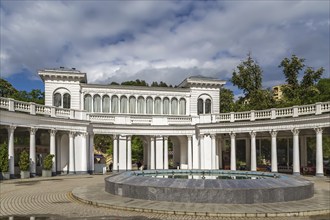 Colonnade at the entrance to Kurortny Park, Kislovodsk, Russia, Europe