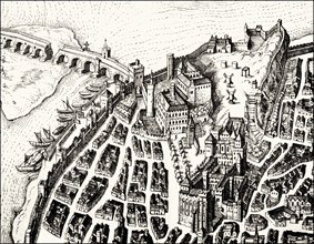 The city of Avignon, southern France, 17th century