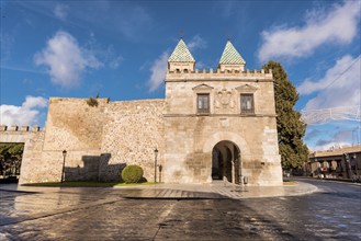 Toledo, Spain famous monument puerta de bisagra gate