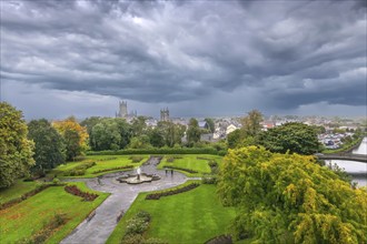 View of garden in Kilkenny Castle, Ireland, Europe