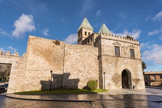 Toledo, Spain famous monument puerta de bisagra gate