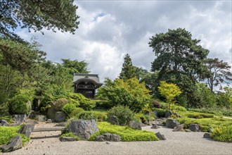 Wooden building in Japanese gardens, Japanese Gateway or Japanese Tor tor, Royal Botanic Gardens