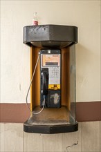 Public telephone, Mercado 10 de Agosto, Cuenca, Ecuador, South America