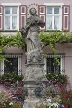 Sculpture of Maria immaculata, Iphofen, Lower Franconia, Bavaria, Germany, Europe