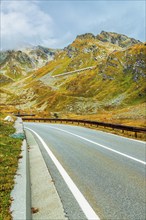 Road to border pass Great Sankt Bernhard (Col du Grand Saint-Bernard), valley Aostatal, Region