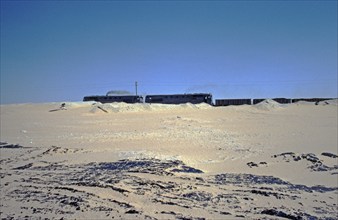 Goods train, Libyan Desert, Egypt, Africa