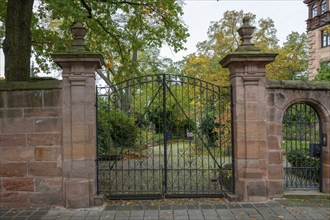 Entrance gate of Linksches Schloss, Cnopfschenschloss, mentioned around 1517, rebuilt and renovated