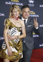 Mark Ruffalo and Sunrise Coigney at the World premiere of 'Thor: Ragnarok' held at the El Capitan