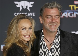 Ray Stevenson and Elisabetta Caraccia at the World premiere of 'Thor: Ragnarok' held at the El