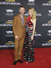 Chris Hardwick and Lydia Hearst at the World premiere of 'Thor: Ragnarok' held at the El Capitan