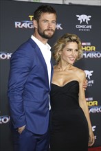 Chris Hemsworth and Elsa Pataky at the World premiere of 'Thor: Ragnarok' held at the El Capitan