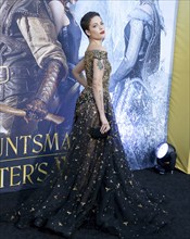 Halsey at the Los Angeles premiere of 'The Huntsman: Winter's War' held at the Regency Village