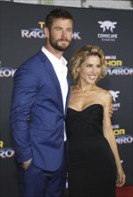 Chris Hemsworth and Elsa Pataky at the World premiere of 'Thor: Ragnarok' held at the El Capitan