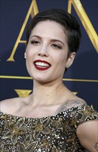 Halsey at the Los Angeles premiere of 'The Huntsman: Winter's War' held at the Regency Village