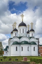 Cathedral of the Transfiguration in Savior Transfiguration Monastery in Murom, Russia. View from