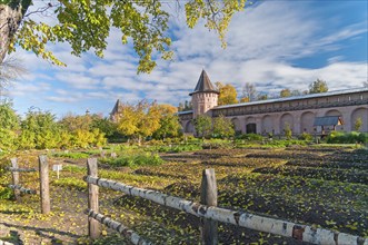 Garden in a Russian Orthodox monastery. Suzdal