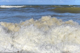 Sea wave in atlantic ocean at the french coast