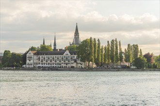 View of old town of Constance with cathedral. Constance, Baden-Wurttemberg, Germany, Europe