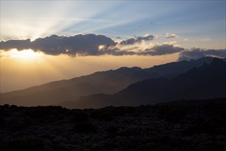 Twilight under the summit of Tanzania's highest mountain