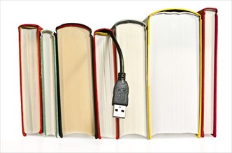 Books with USB cable sticking out