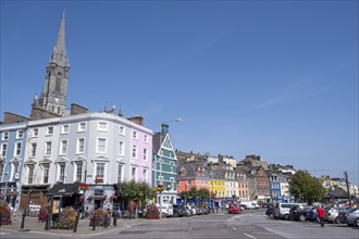 Central Square of Cobh village with colorful houses. County Cork Ireland Europe