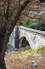 Ancient ruins of a traditional watermill, Kalopanayiotis village, in Autumn in Cyprus