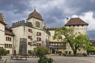 East bastion in Lenzburg castle was constructed in 1646, Switzerland, Europe