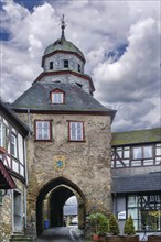 Gate tower in Braunfels city center, Germany, Europe